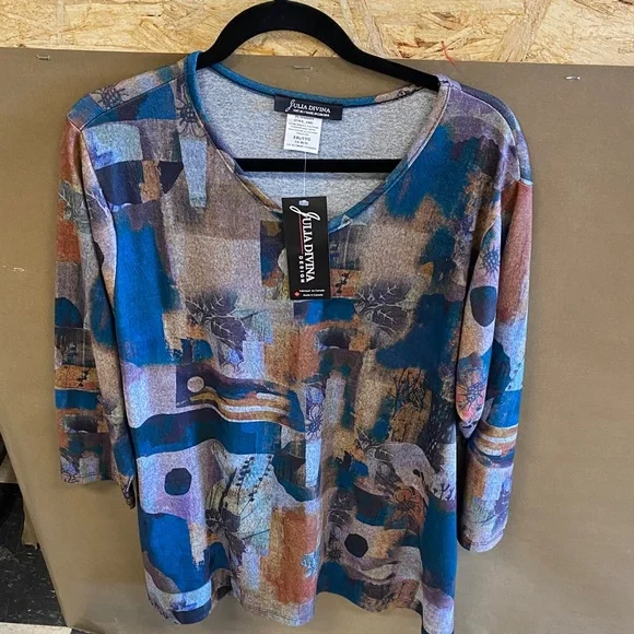 Women's Multicolor Abstract Top - Picture 1 of 2